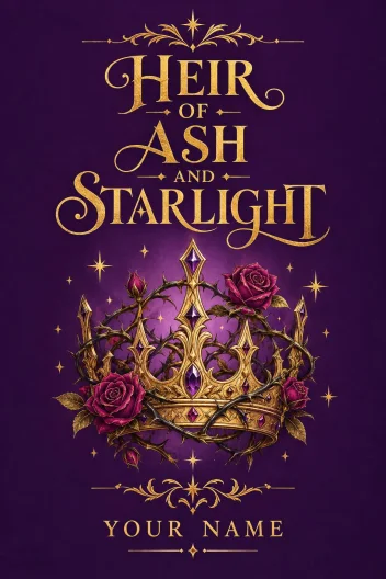 Heir of Ash and Starlight &mdash; a romantasy novel cover designed by BookNova AI