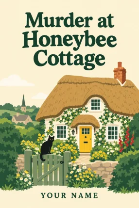 Murder at Honeybee Cottage &mdash; a cozy mystery cover designed by BookNova AI
