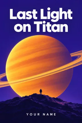 Last Light on Titan &mdash; a science fiction novel cover designed by BookNova AI