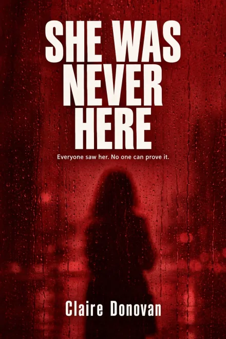 She Was Never Here &mdash; a psychological thriller cover designed by BookNova AI